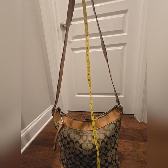 Coach K2H-1955 Chelsea Duffel Convertible Signature Logo Canvas & Leather Hobo - Picture 9 of 14